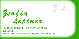 zsofia lettner business card