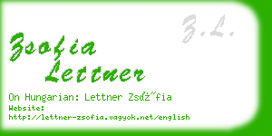 zsofia lettner business card